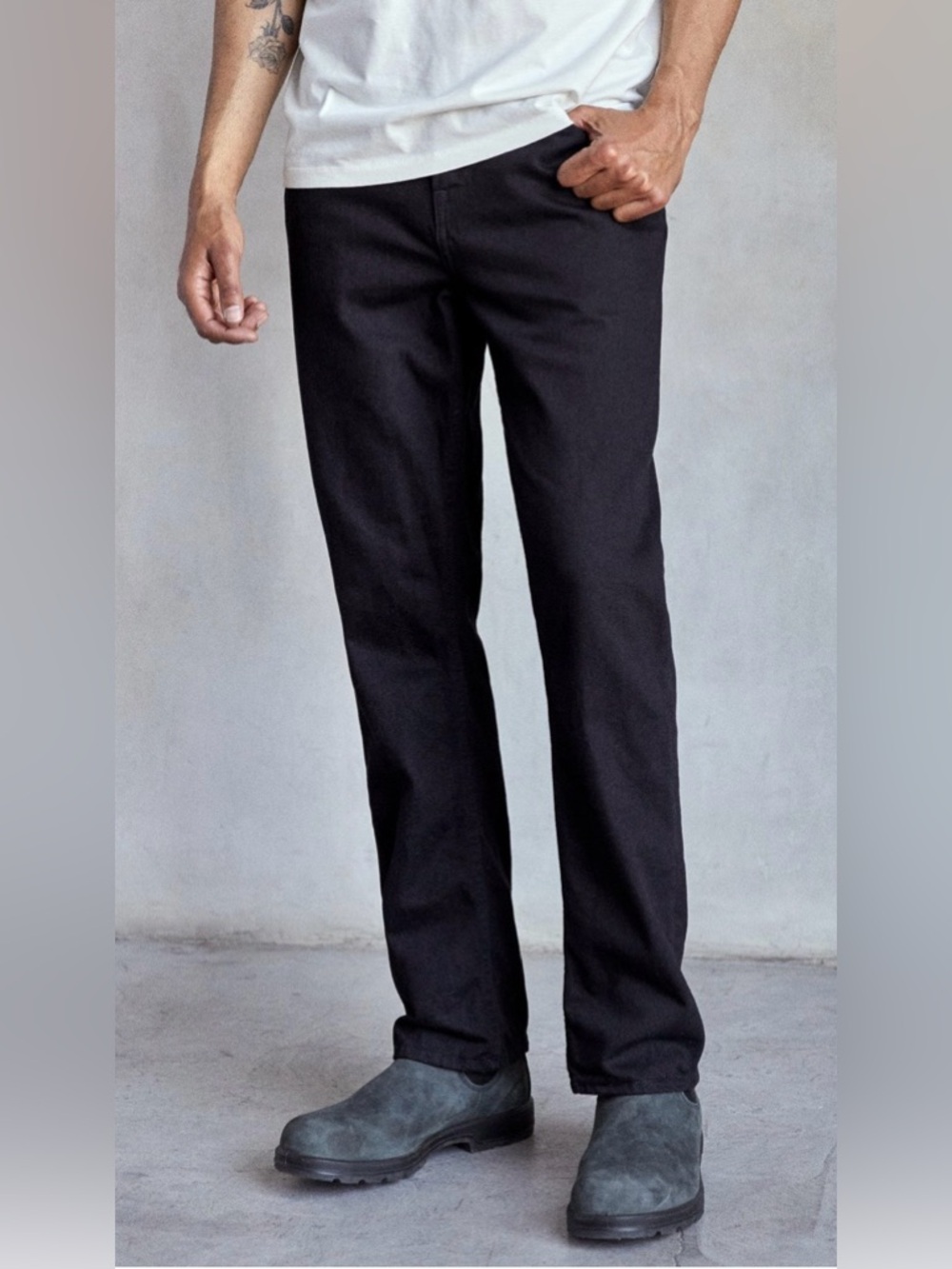 Outerknown S.E.A. Jeans Jet Black Straight Fit W29 L32 NWT Sustainable